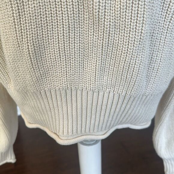 J. Crew Cream Ribbed Sweater S - Picture 4 of 7